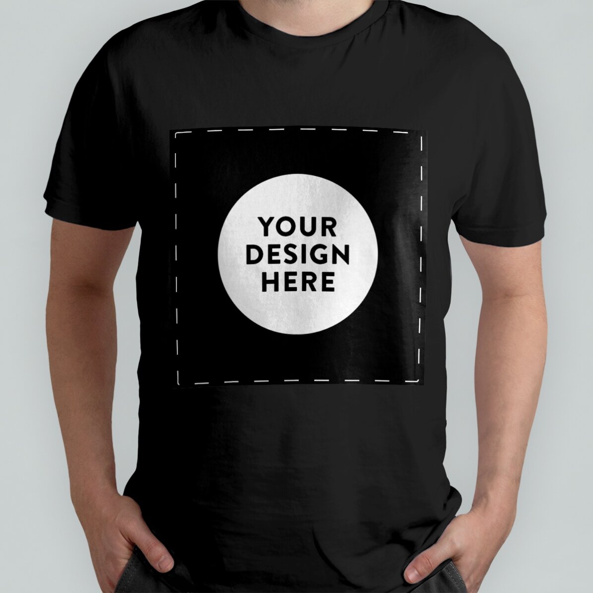 Tricou din bumbac personalizat cu grafica ta pătrat