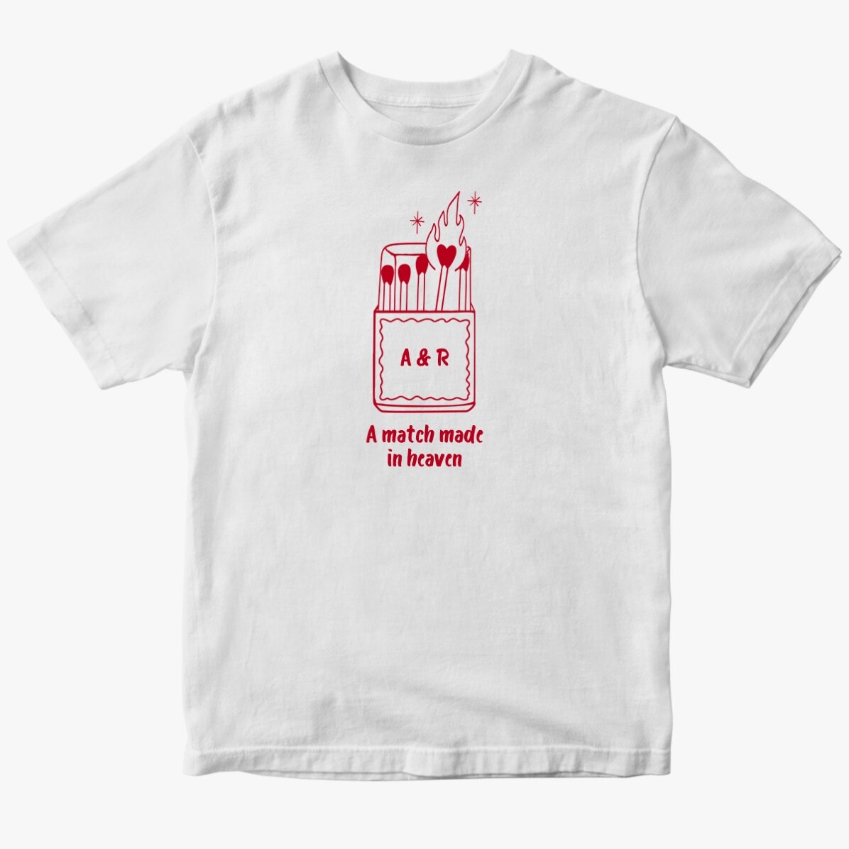 Personalised cotton T-shirt with initials - Heaven