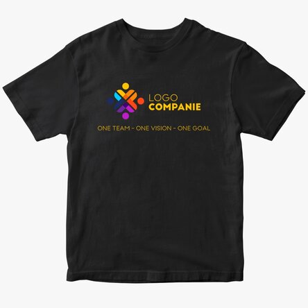 Custom cotton T-shirt with logo and text