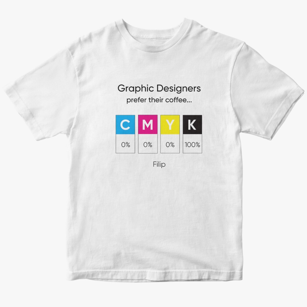 Custom cotton T-shirt with message for Graphic Designer