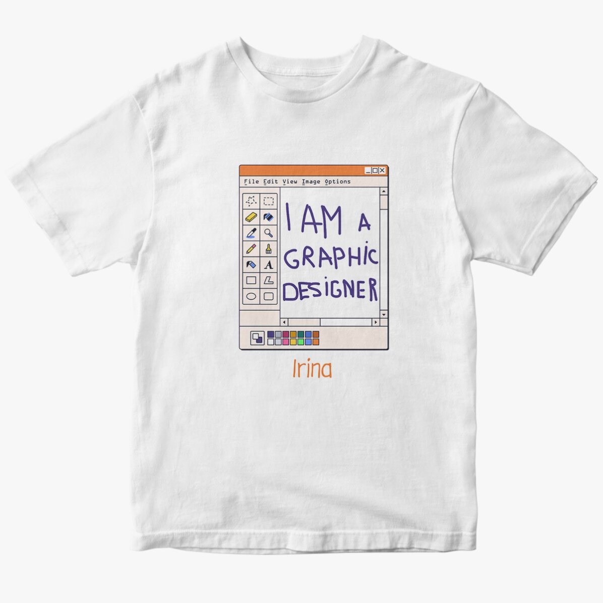 Custom cotton T-shirt with name - Graphic Designer