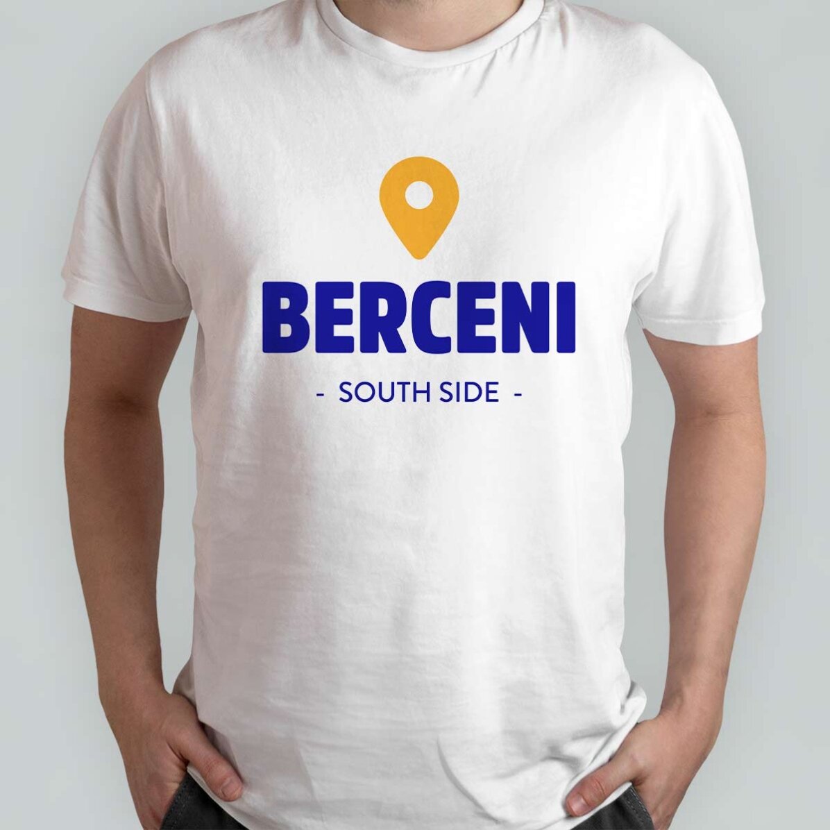 Personalised cotton T-shirt featuring the name of your neighbourhood