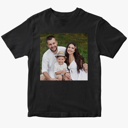 Custom cotton T-shirt with a square photo