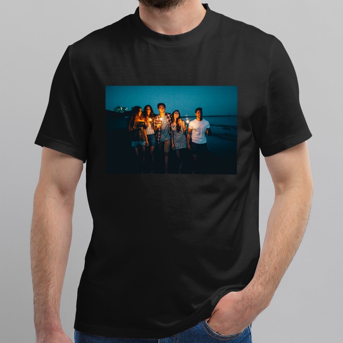 Tricou din bumbac personalizat cu o poză tip landscape