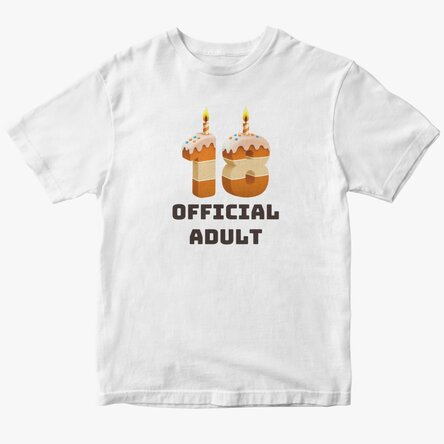Custom cotton T-shirt with text - 18 Cake