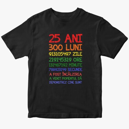 Custom cotton T-shirt with text - 25 years
