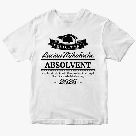 Custom cotton T-shirt with text - Graduate