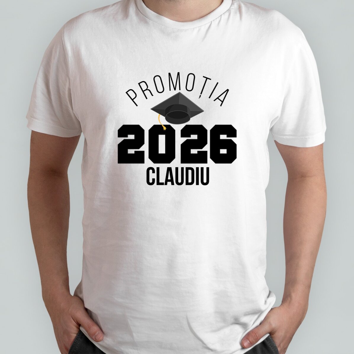 Custom cotton T-shirt with text - Graduation