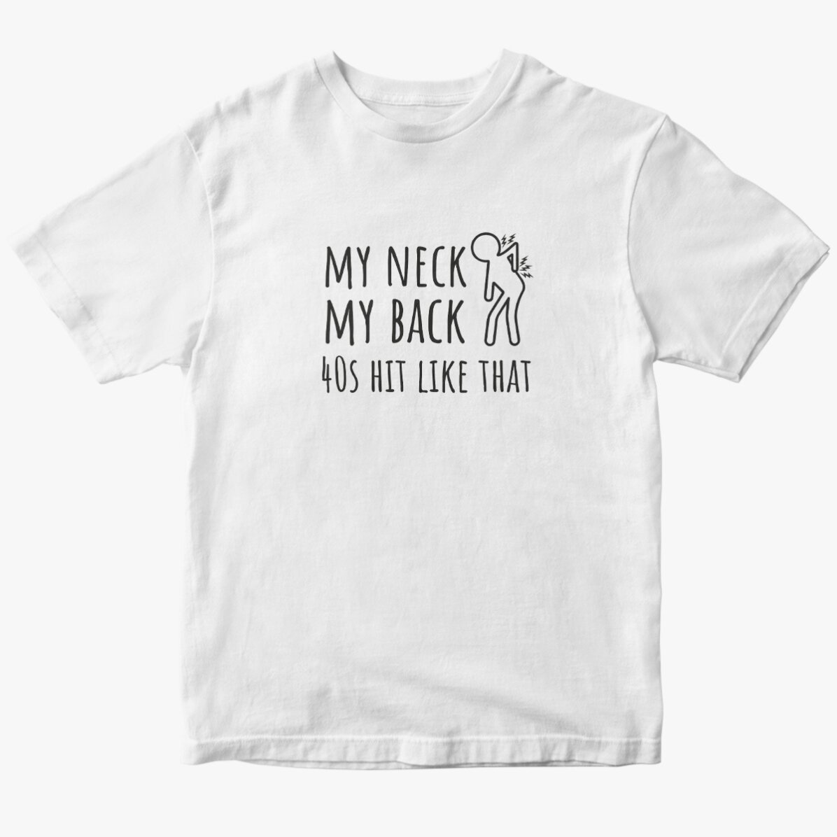 Custom cotton T-shirt with text - Age pain