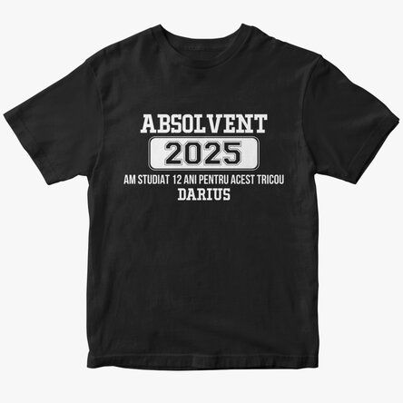 Custom cotton T-shirt with text - I studied for 12 years