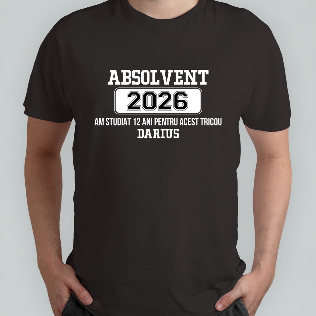 Custom cotton T-shirt with text - I studied for 12 years