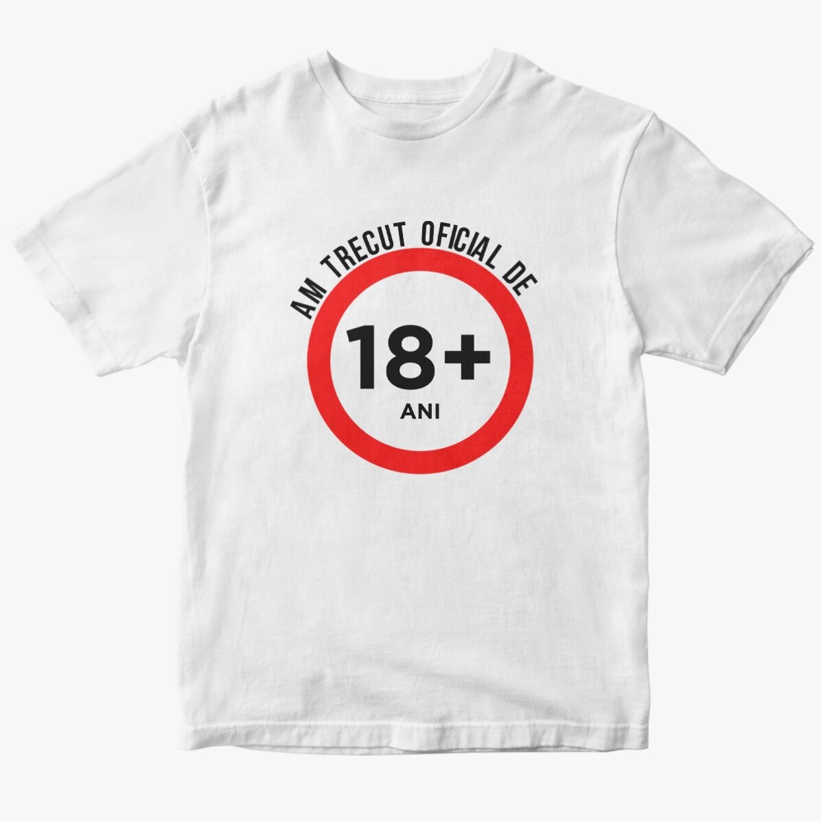 Custom cotton T-shirt with text - 18 years old