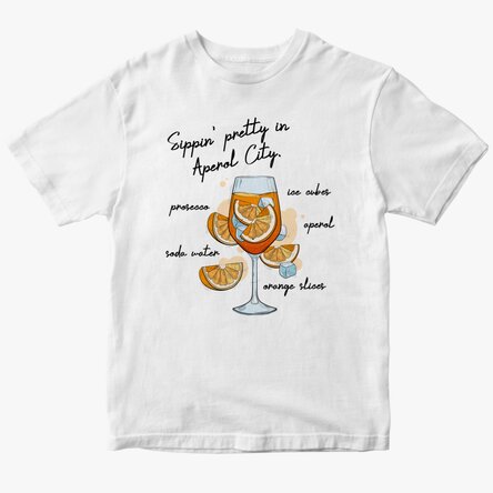 Tricou din bumbac personalizat cu text - Aperol