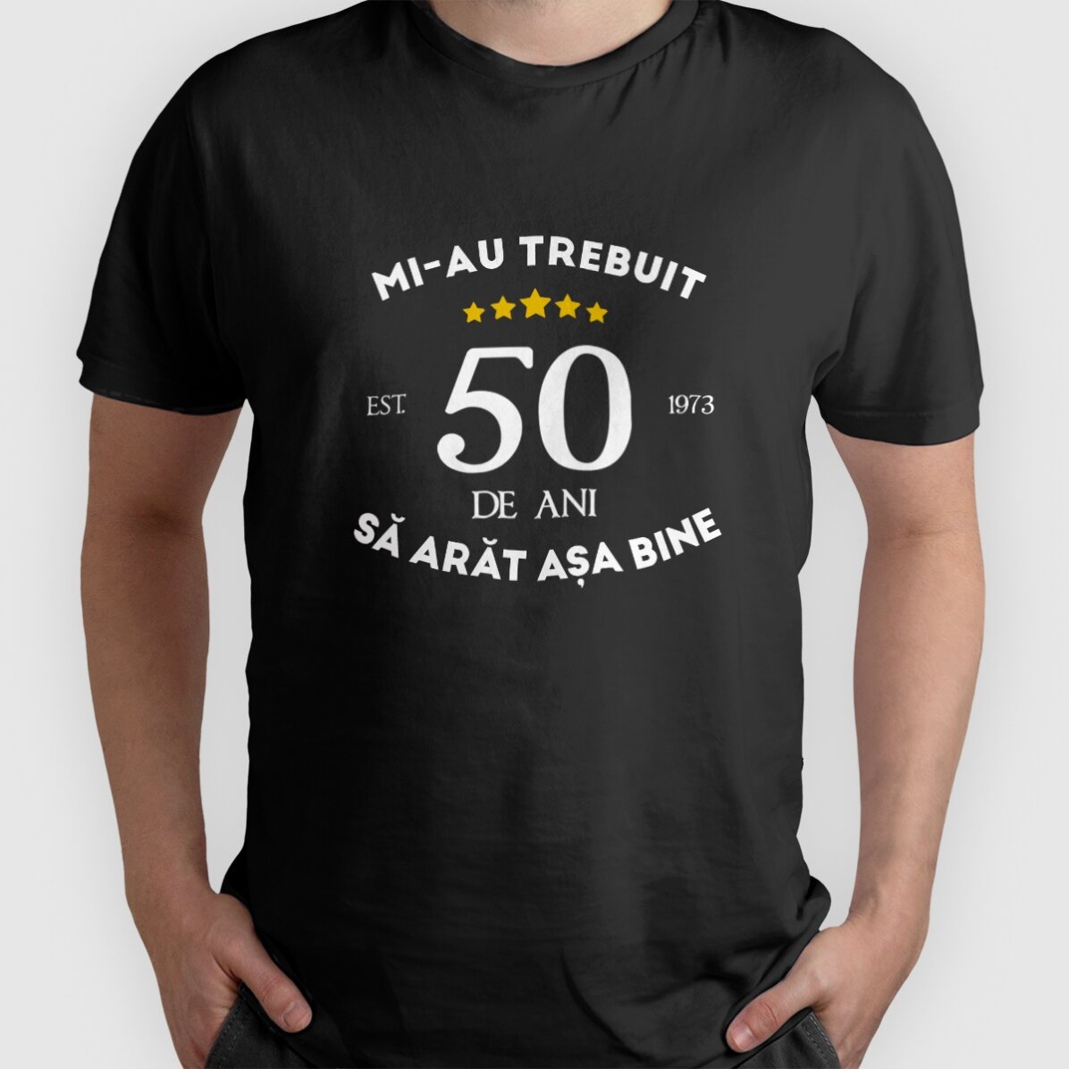 Tricou din bumbac personalizat cu text - Arăt bine la vârsta mea