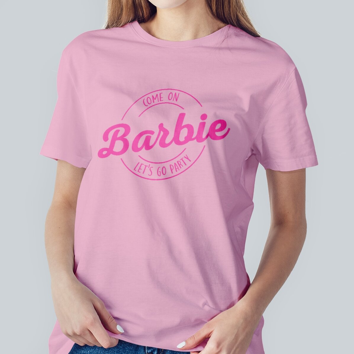 Tricou din bumbac personalizat cu text - Barbie