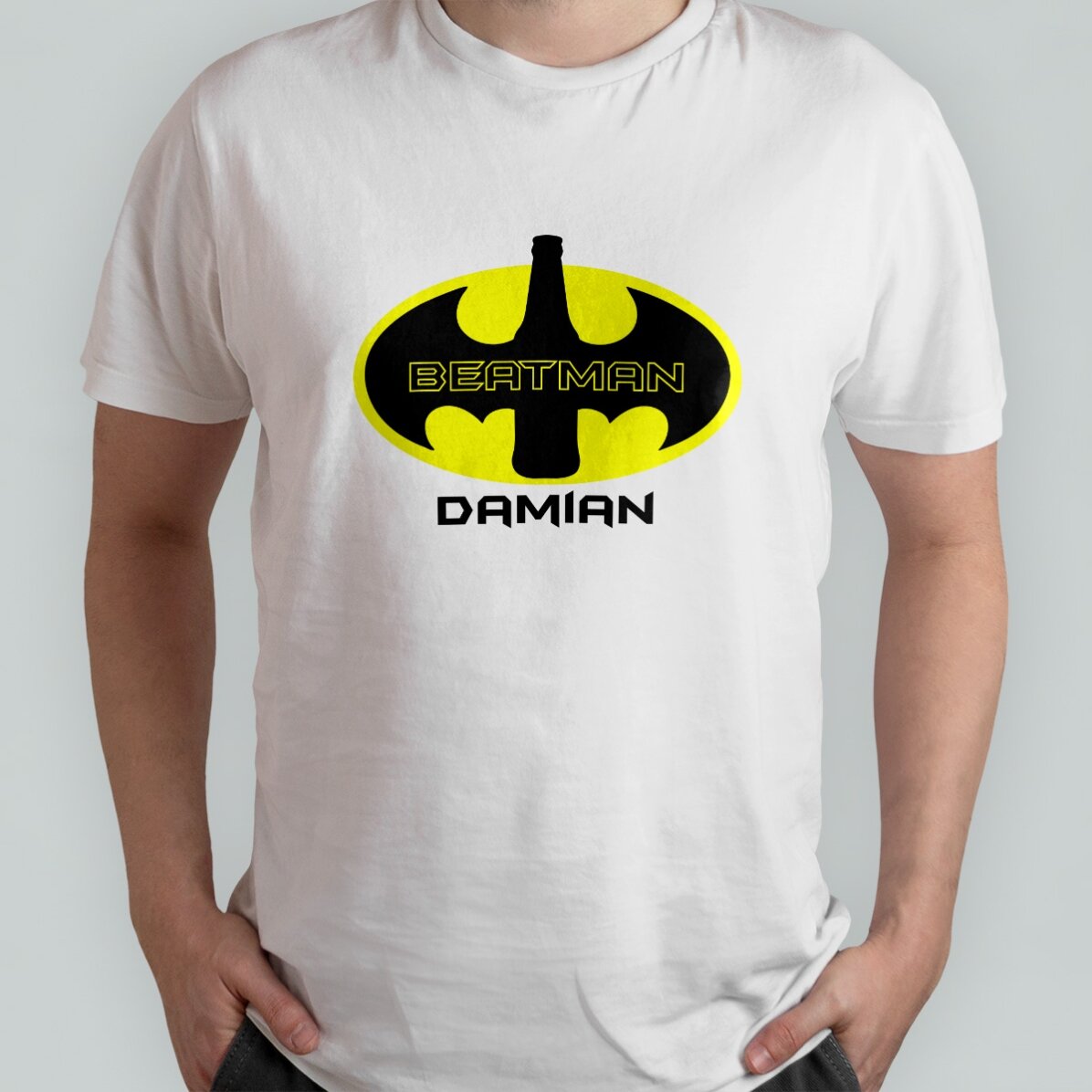 Tricou din bumbac personalizat cu text - Beatman