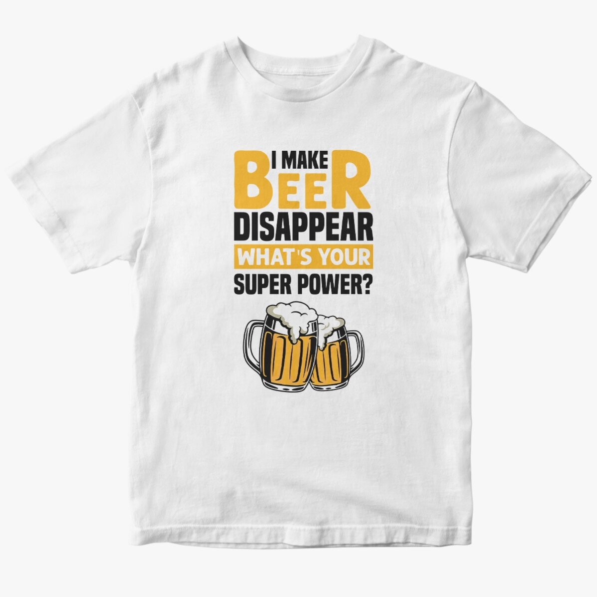 Custom cotton T-shirt with text - Beer
