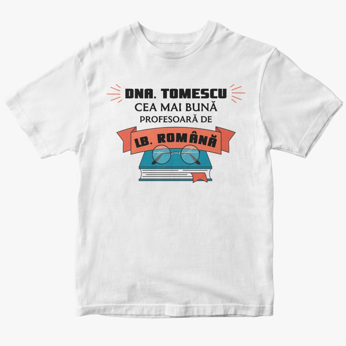 Custom cotton T-shirt with text - Best teacher