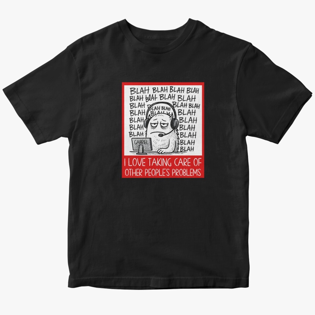 Custom cotton T-shirt with text - Call Centre