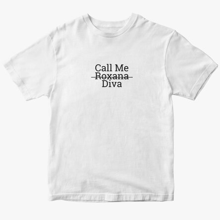 Custom cotton T-shirt with text - Call me