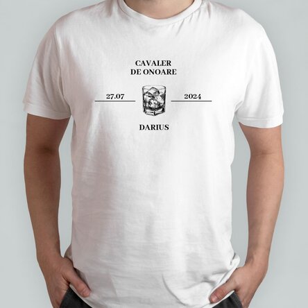 Tricou din bumbac personalizat cu text - Cavaler de onoare