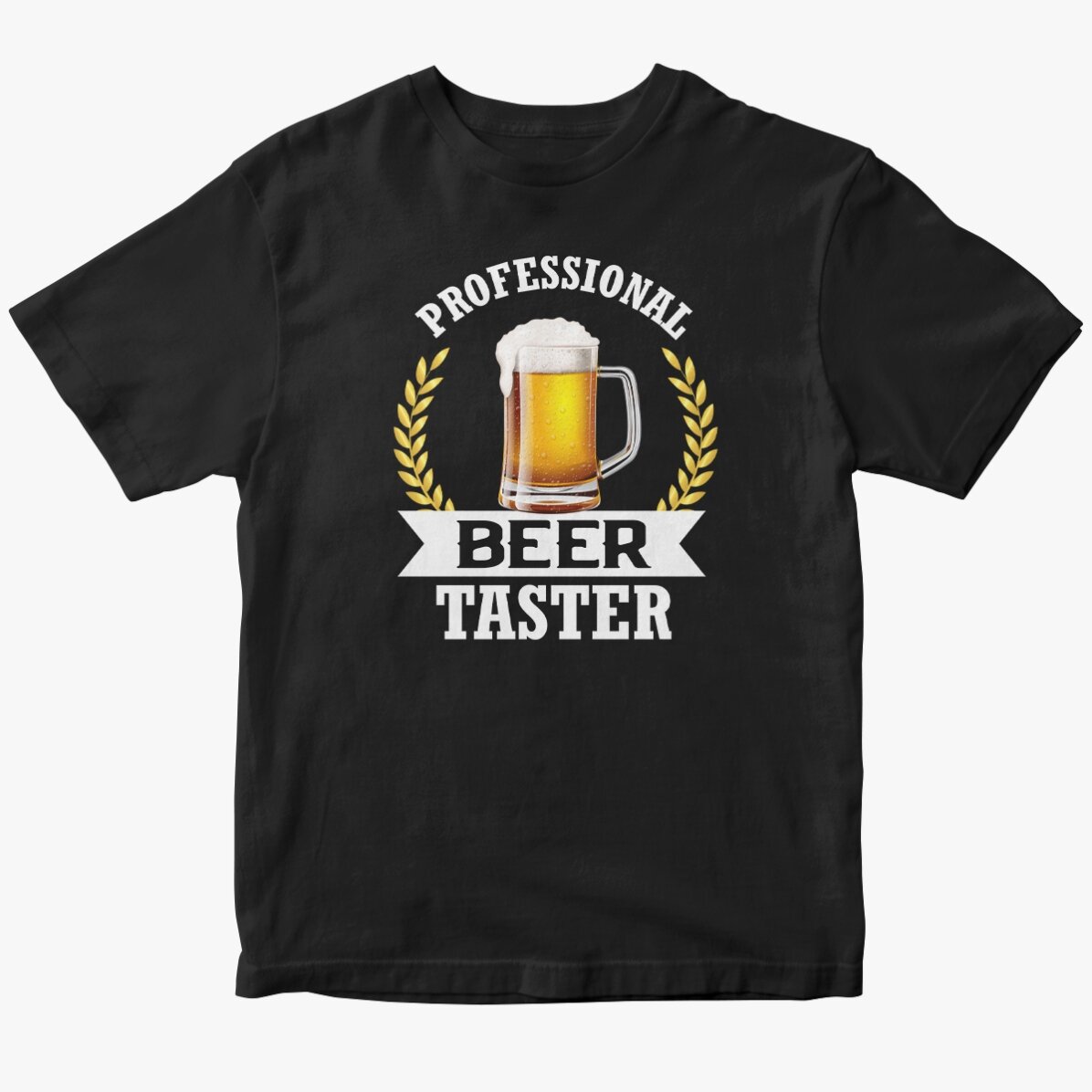 Custom cotton T-shirt with text - Beer taster