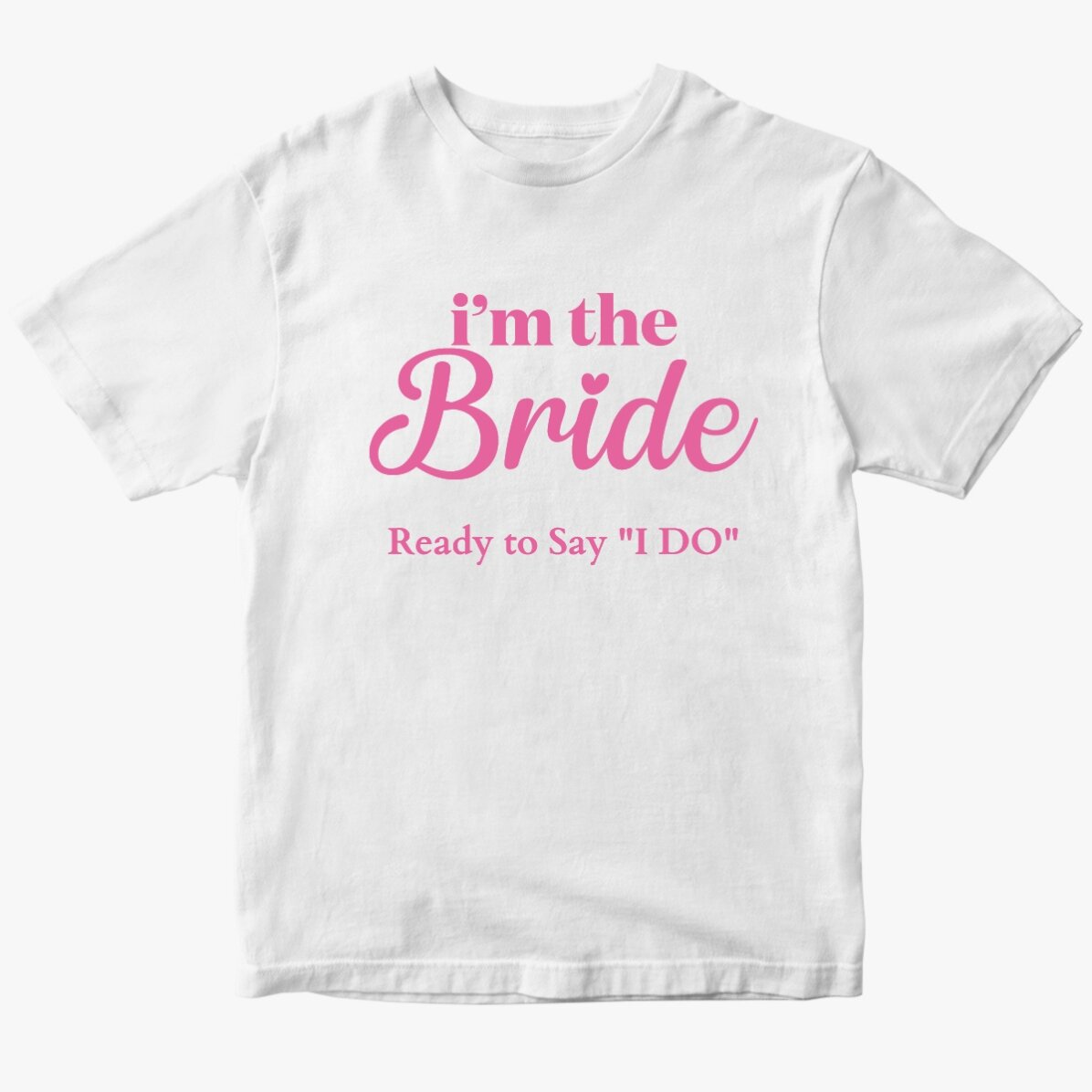 Personalised cotton T-shirt with text – The Bride’s Team