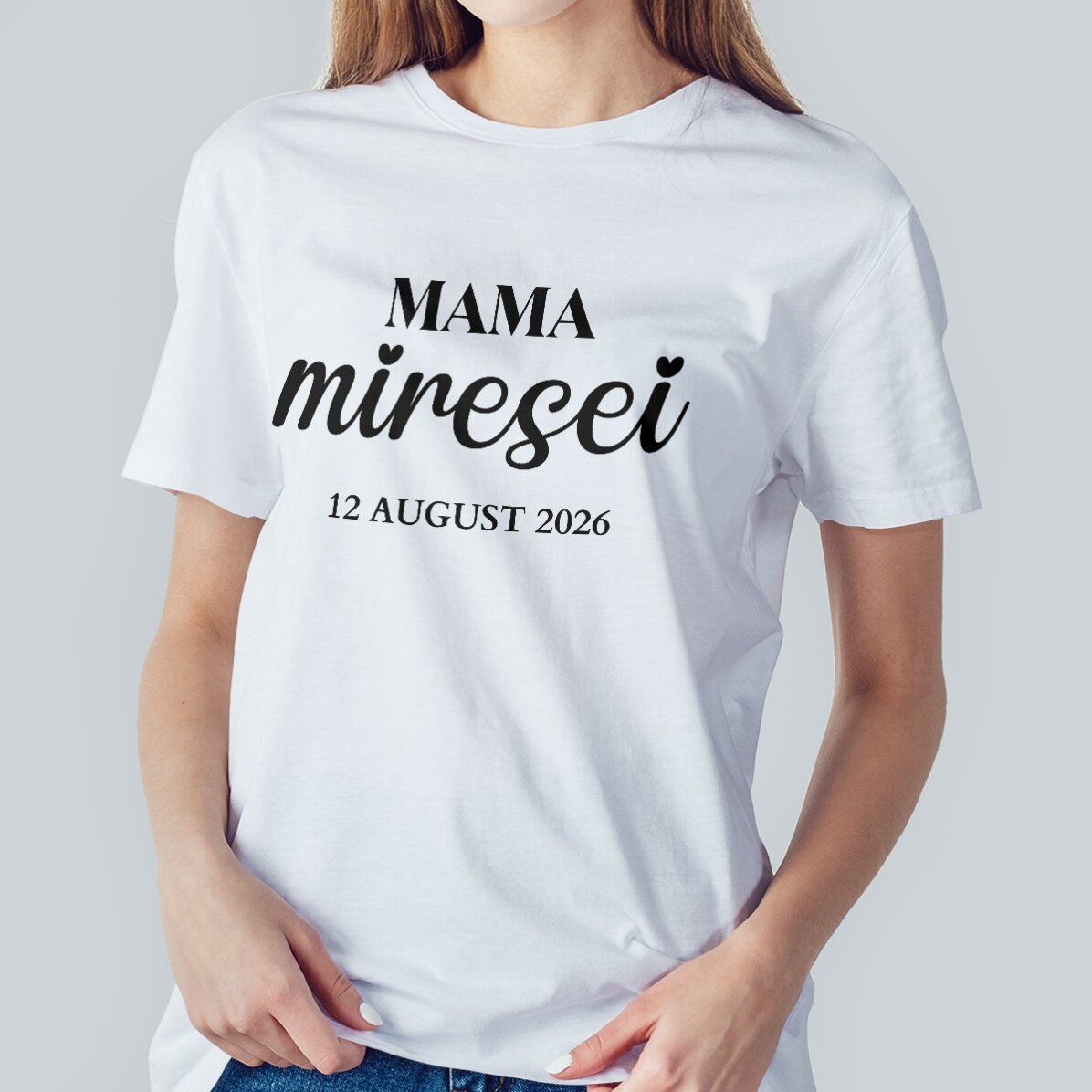 Personalised cotton T-shirt with text – The Bride’s Team