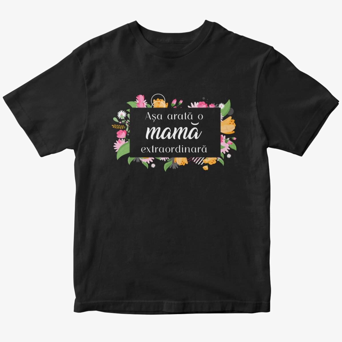 Custom cotton T-shirt with text - Extraordinary woman