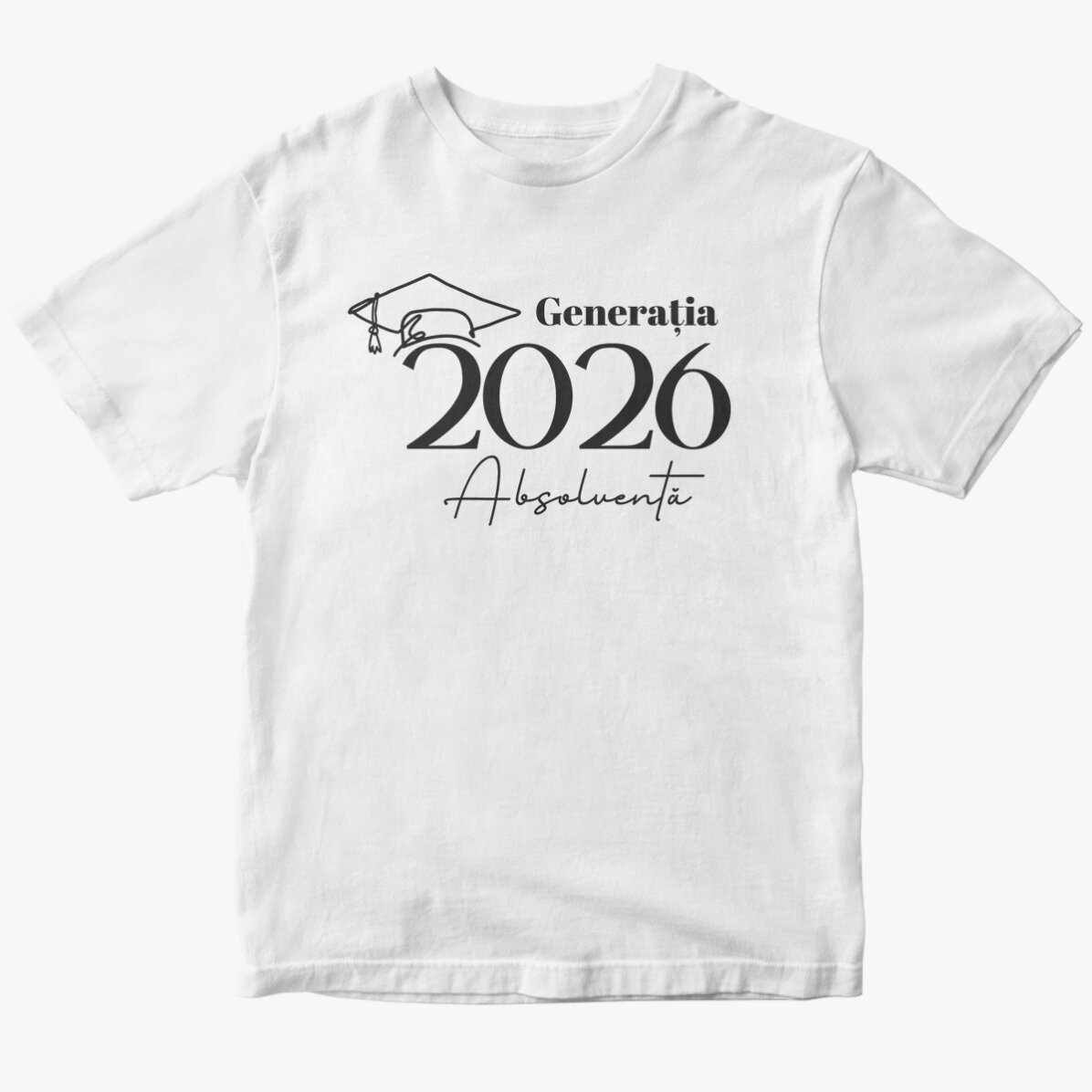 Custom cotton T-shirt with text - Graduation