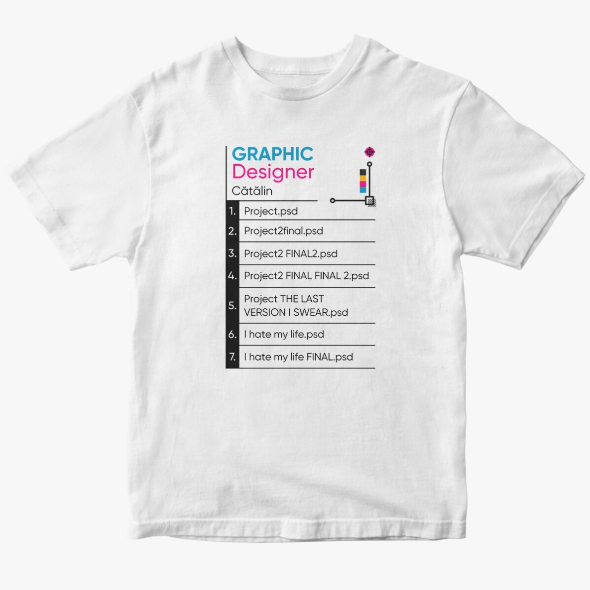 Custom cotton T-shirt with text - Graphic Designer