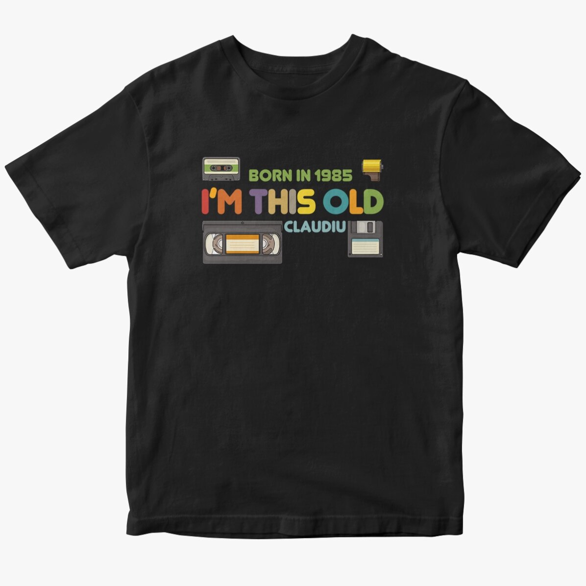 Custom cotton T-shirt with text - I