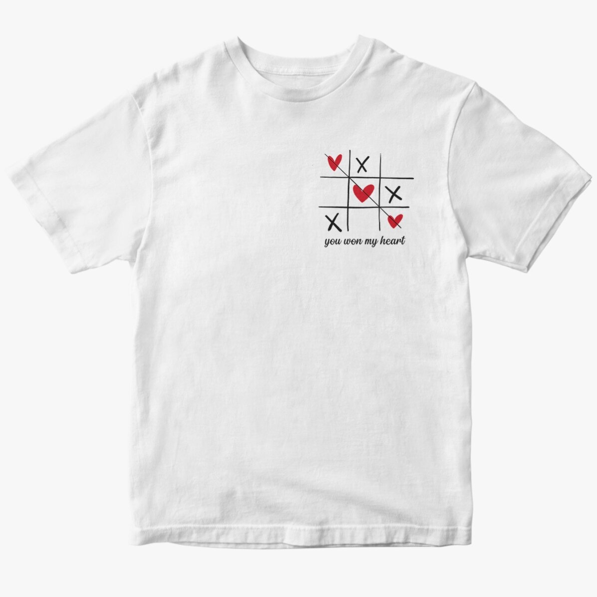 Custom cotton T-shirt with text - Heart