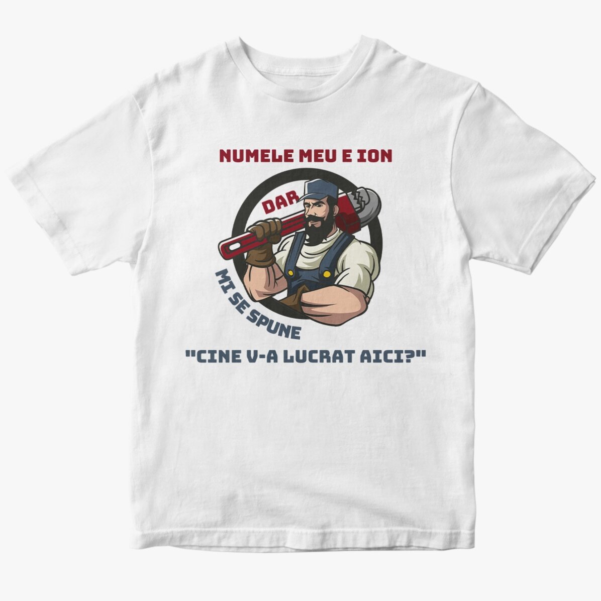 Custom cotton T-shirt with text - Plumber