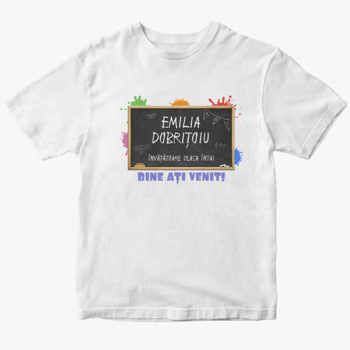 Custom cotton T-shirt with text - Teacher