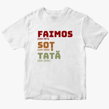 Personalised cotton T-shirt with text - Father