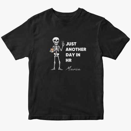 Custom cotton T-shirt with text - Just another day