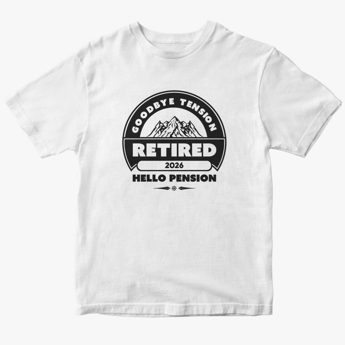 Custom cotton T-shirt with text - Retired