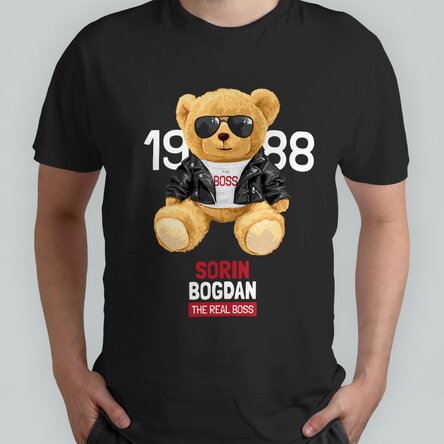 Tricou din bumbac personalizat cu text - Like a boss