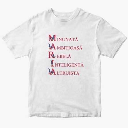 Custom cotton T-shirt with text - Maria
