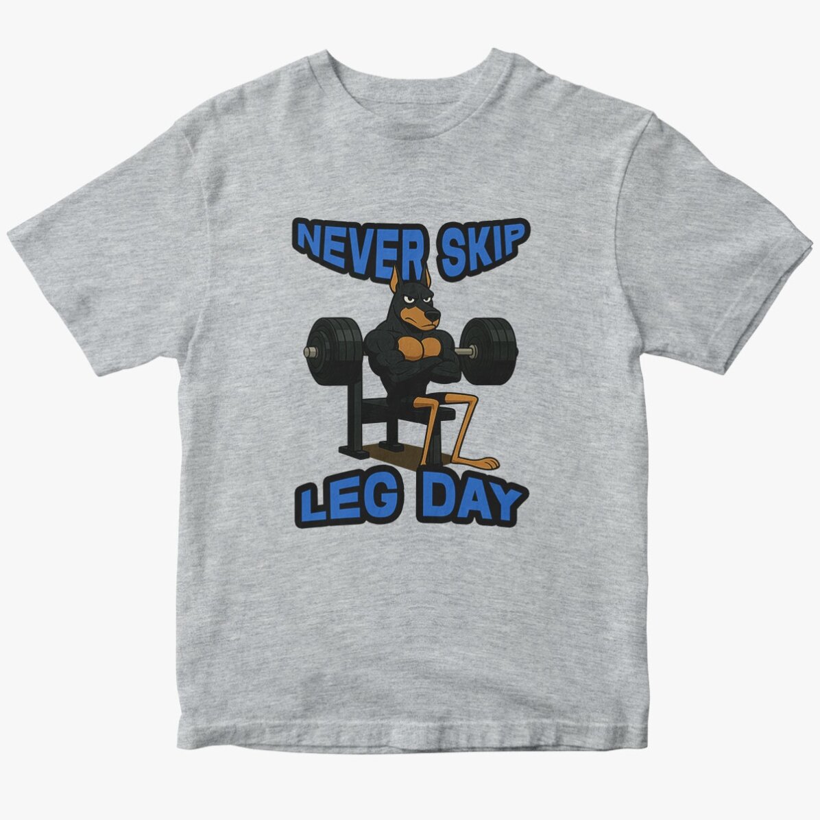 Tricou din bumbac personalizat cu text - Never skip leg day