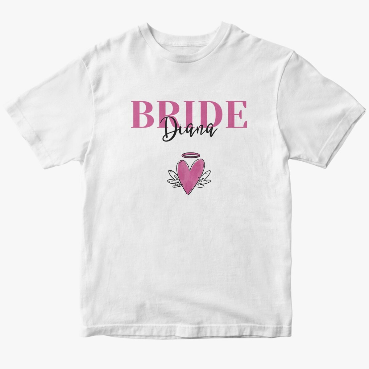 Custom cotton T-shirt with text - Wedding