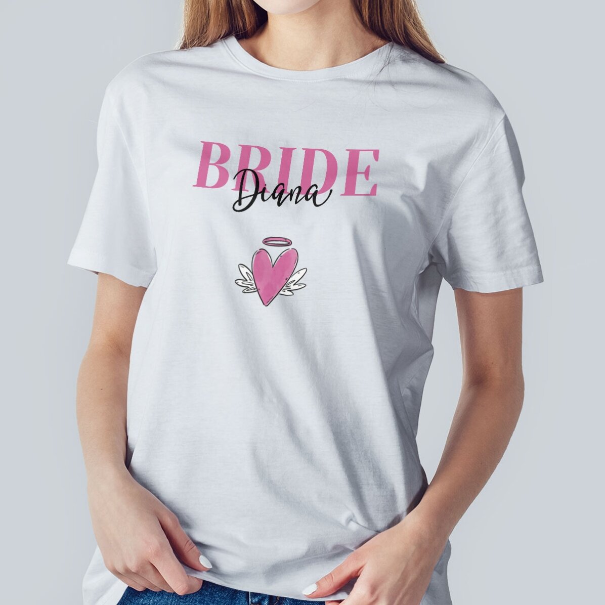 Tricou din bumbac personalizat cu text - Nuntă