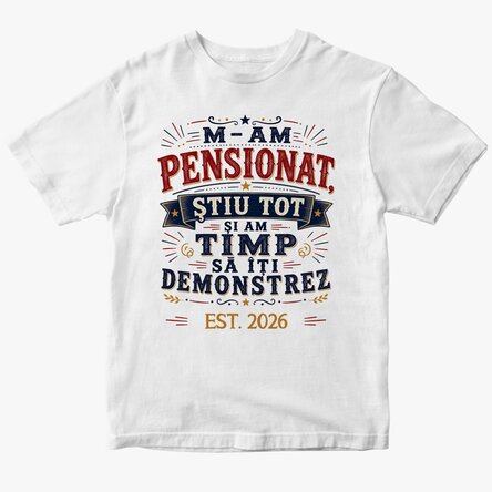 Personalised cotton T-shirt with the text: ‘Retired, I know it all’
