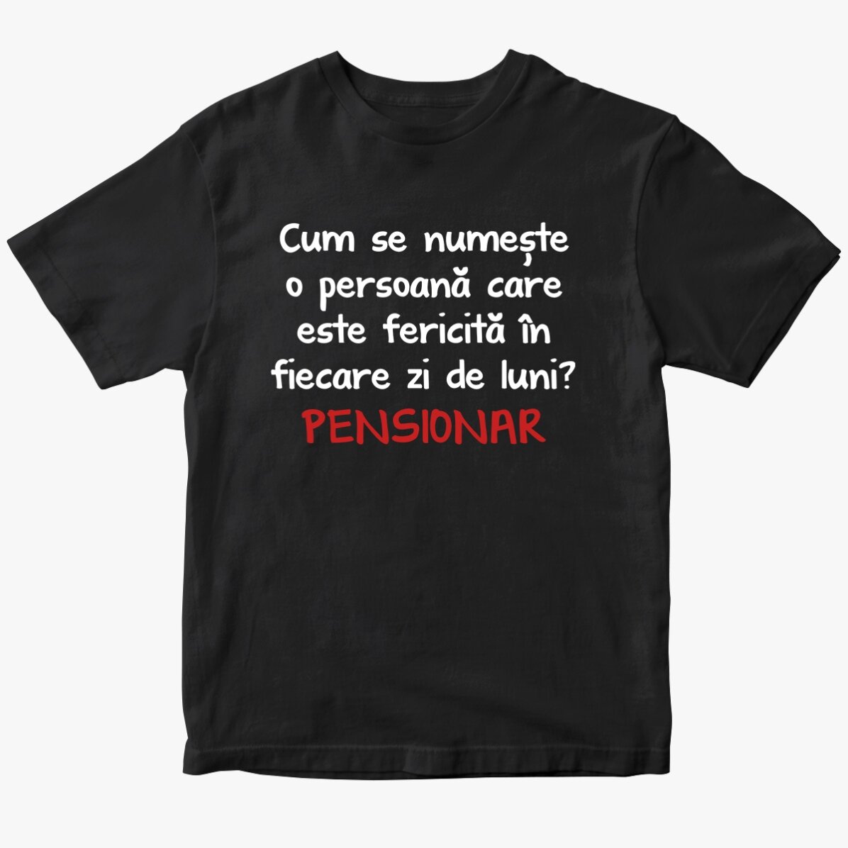 Custom cotton T-shirt with text - Pensioner