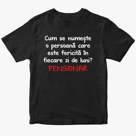 Custom cotton T-shirt with text - Pensioner