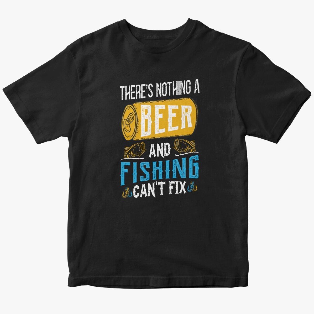 Custom cotton T-shirt with text for fishermen