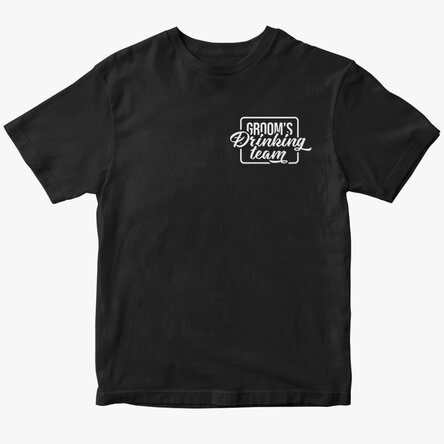 Custom cotton T-shirt with text for stag parties - Groom