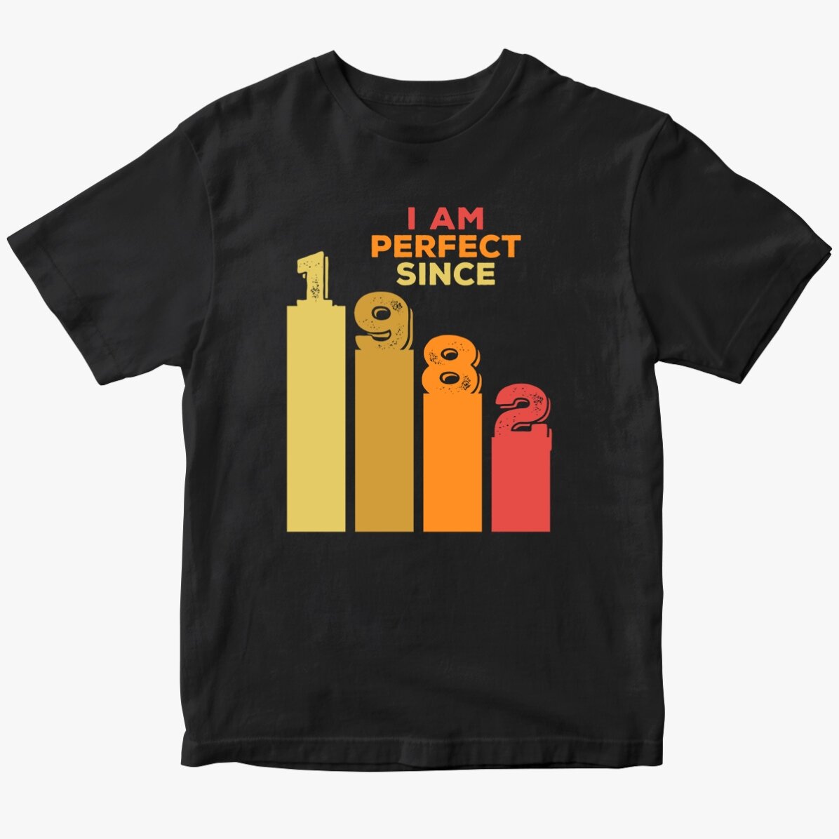 Custom cotton T-shirt with text - Perfect since