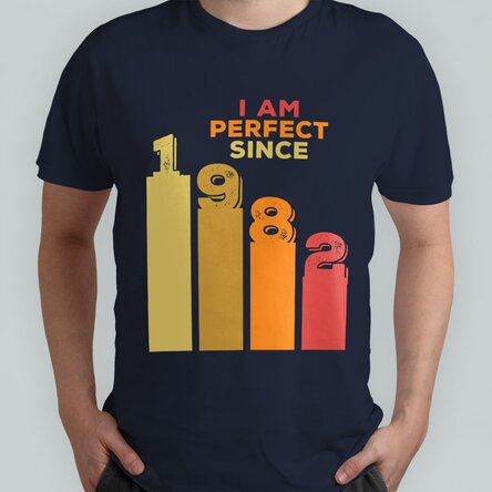 Tricou din bumbac personalizat cu text - Perfect since